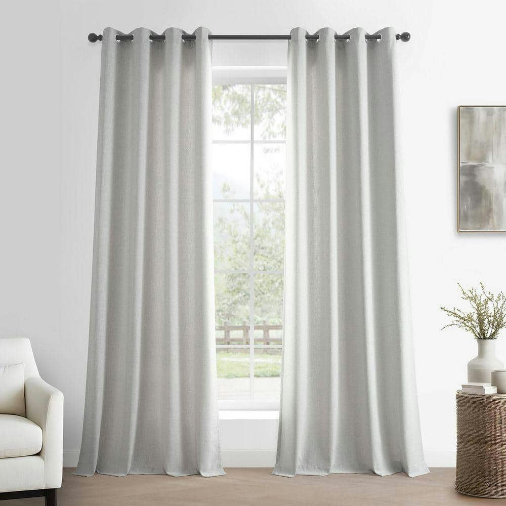 Off White Faux Linen Grommet Light Filtering Curtain 2-Pack: $25.14 Off White Faux Linen Grommet Light Filtering Curtain 2-Pack: $25.14