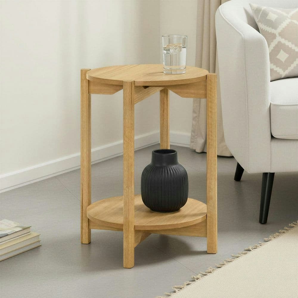 Elix 18-Inch Round Wood End Table: $89.62 Elix 18-Inch Round Wood End Table: $89.62