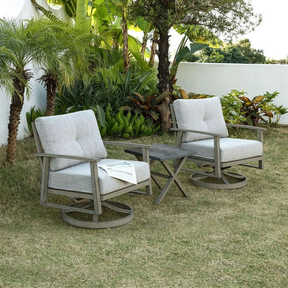 3-Piece Aluminum Outdoor Patio Conversation Sofa Set: $685 3-Piece Aluminum Outdoor Patio Conversation Sofa Set: $685