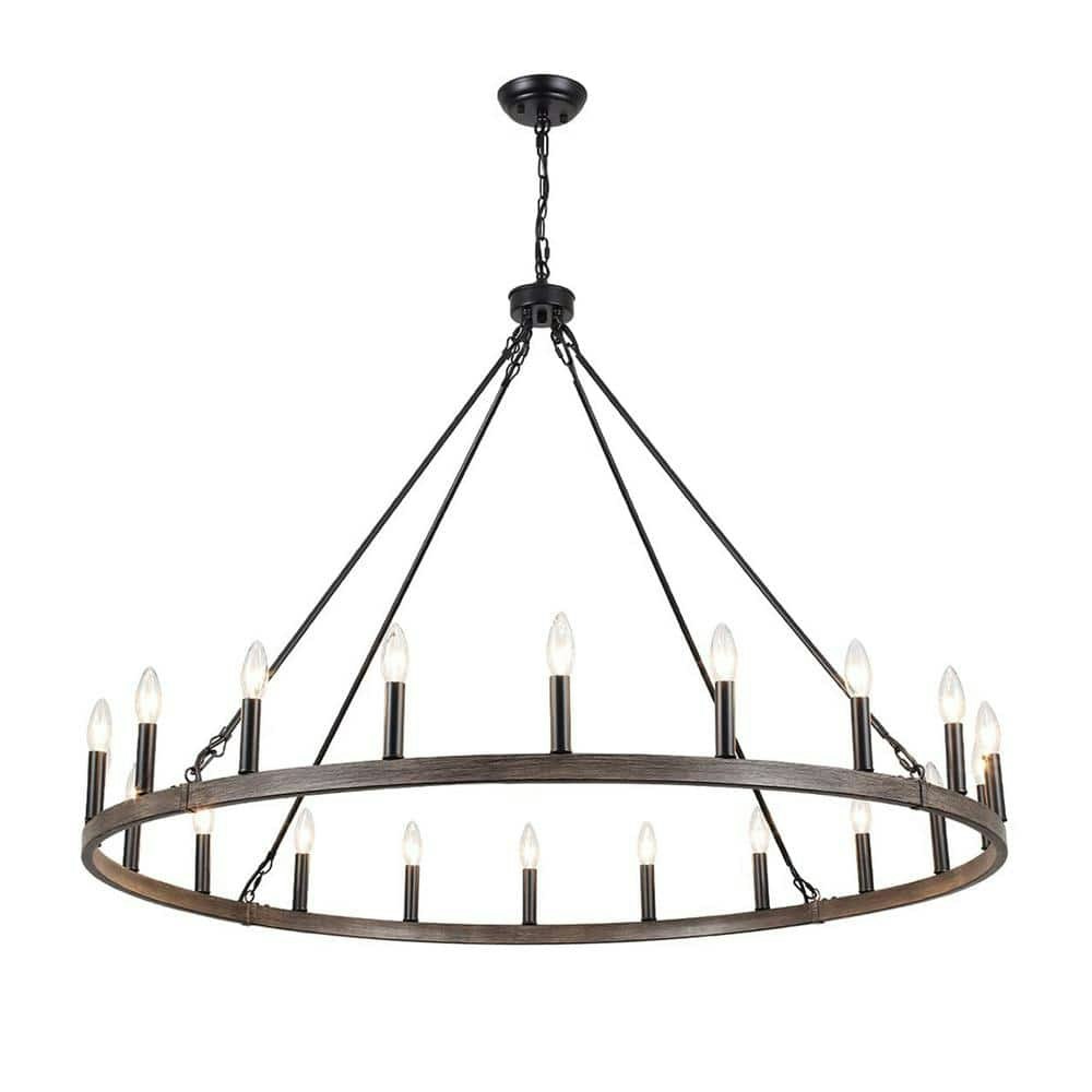 Vyolette 20-Light Wagon Wheel Chandelier: $171.64 Vyolette 20-Light Wagon Wheel Chandelier: $171.64