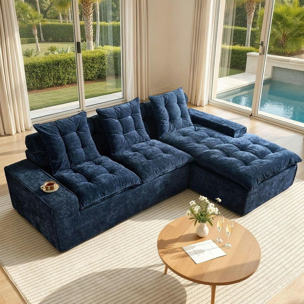 Yami 106-Inch L-Shape Chenille Modular Sectional Sofa: $471.24 Yami 106-Inch L-Shape Chenille Modular Sectional Sofa: $471.24