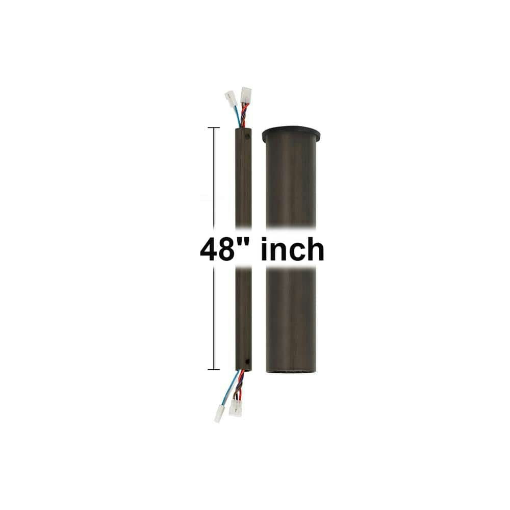 48-Inch Aged Pewter Extension Downrod: $139