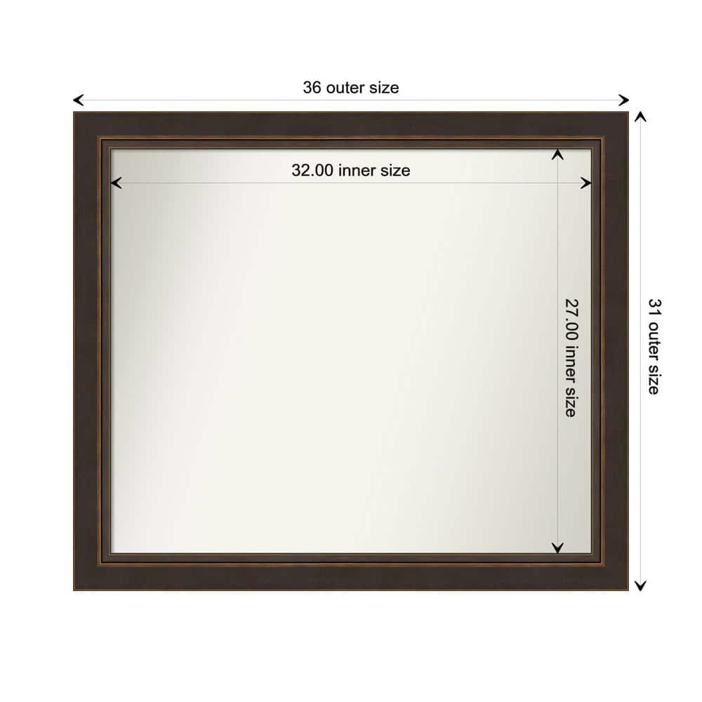 Lara 36.5 x 31.5-inch Wood Framed Bathroom Vanity Wall Mirror: $300.99 Lara 36.5 x 31.5-inch Wood Framed Bathroom Vanity Wall Mirror: $300.99