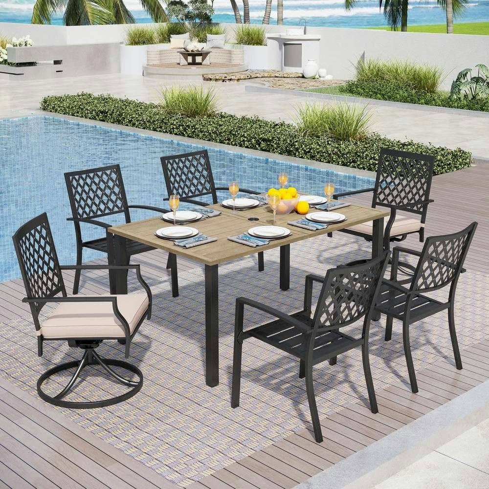 7-Piece Metal Outdoor Dining Set: $599.90 7-Piece Metal Outdoor Dining Set: $599.90