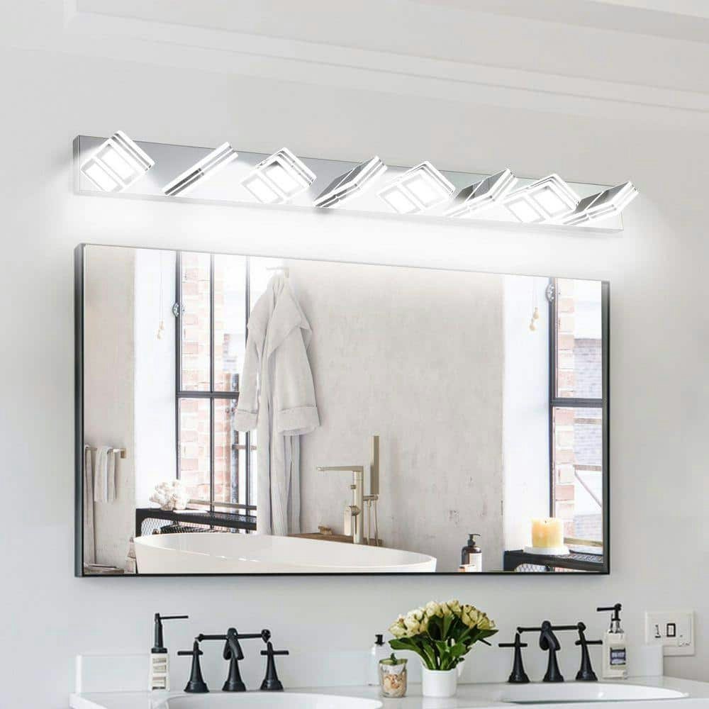 52-Inch 8-Light Chrome LED Vanity Light: $273.99 52-Inch 8-Light Chrome LED Vanity Light: $273.99