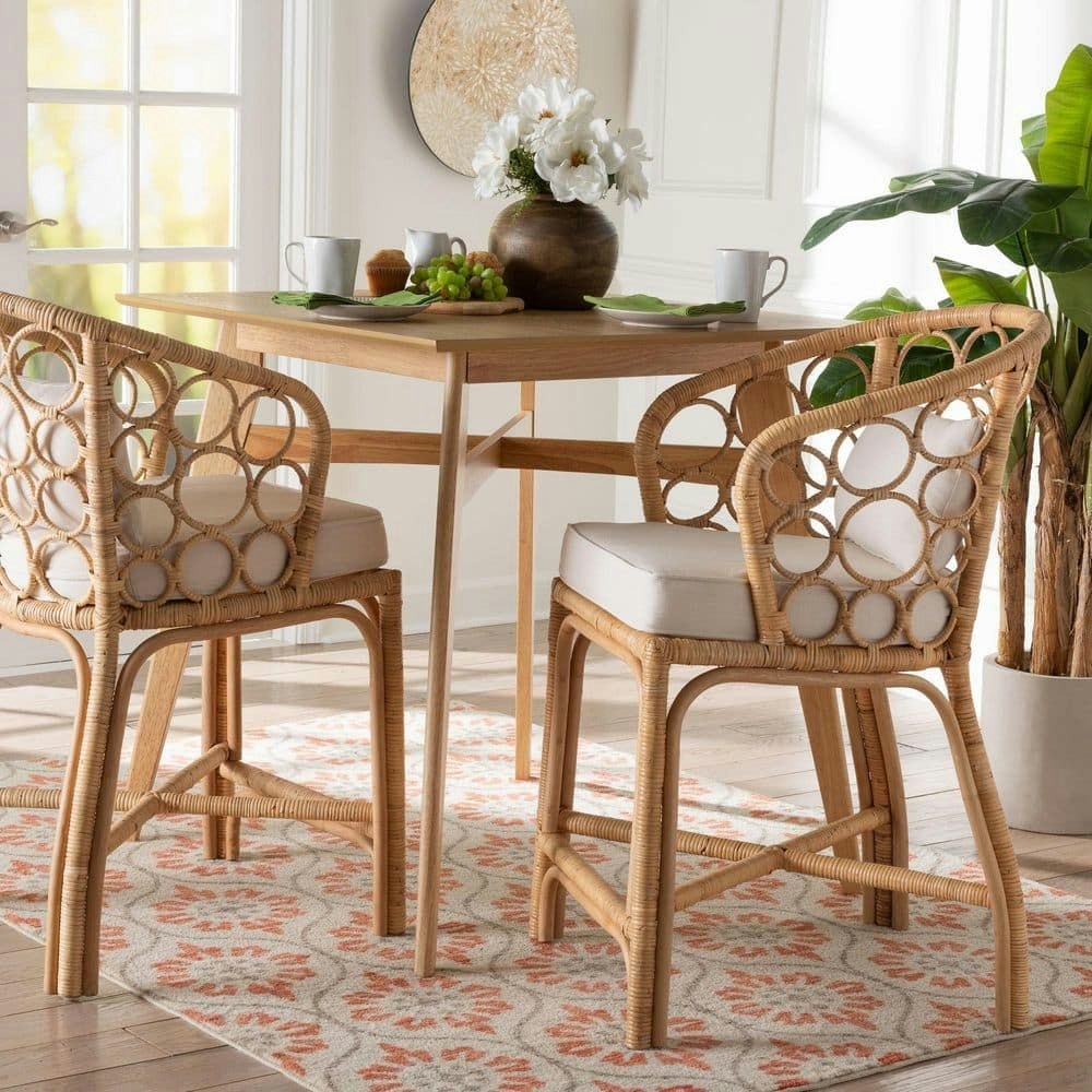Prisca 38.2-inch Light Honey Rattan Counter Stool: $252.54 Prisca 38.2-inch Light Honey Rattan Counter Stool: $252.54