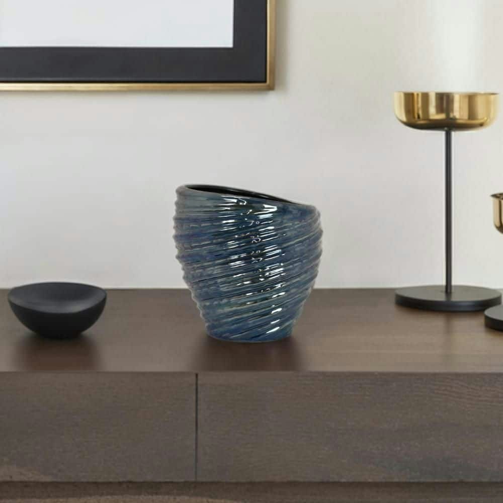Avery 11.5-Inch Blue Ceramic Decorative Vase: $163.66