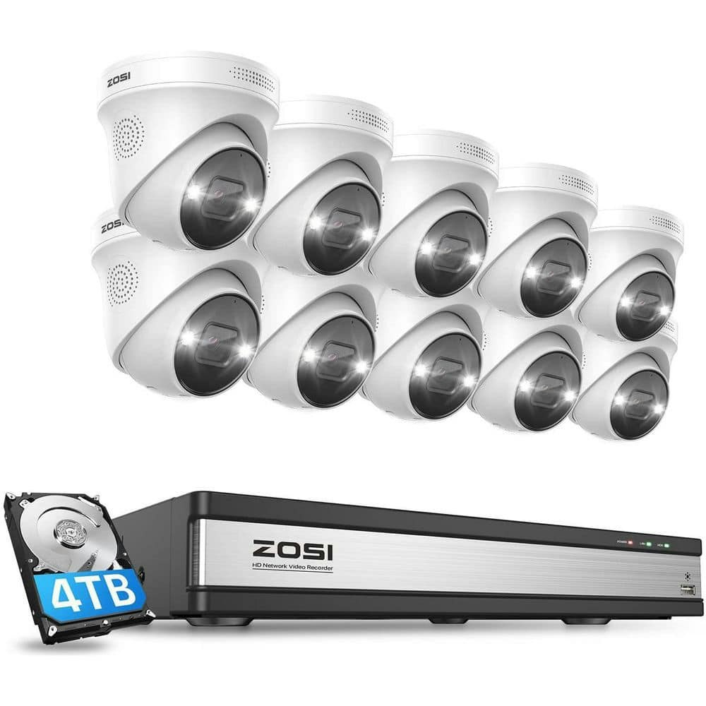 16-Channel 4K 8MP 4TB NVR Security Camera System with 10 Cameras: $1,091.96 16-Channel 4K 8MP 4TB NVR Security Camera System with 10 Cameras: $1,091.96