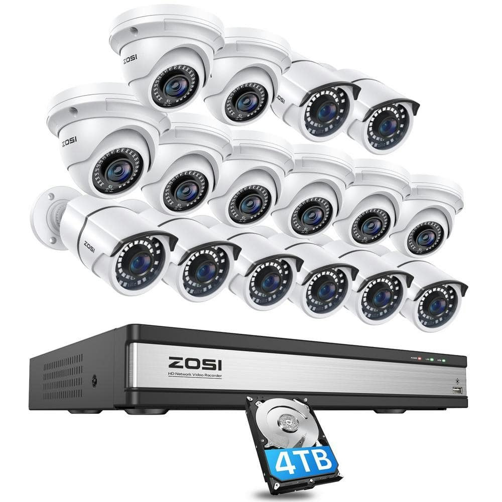 16-Channel 5MP 4TB POE Surveillance System with 16 Cameras: $1,369.99 16-Channel 5MP 4TB POE Surveillance System with 16 Cameras: $1,369.99