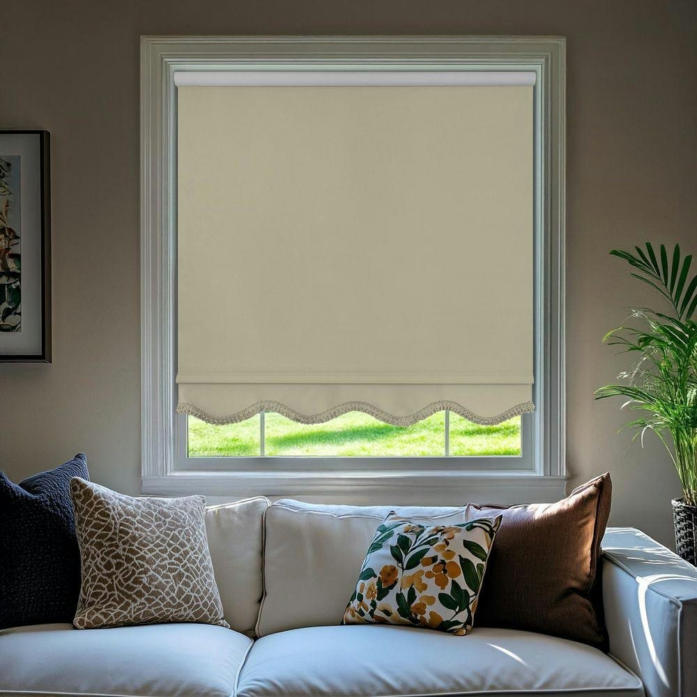 Fringe Cream Cordless Blackout Vinyl Roller Shade 36.25 x 64-inch: $76.15 Fringe Cream Cordless Blackout Vinyl Roller Shade 36.25 x 64-inch: $76.15