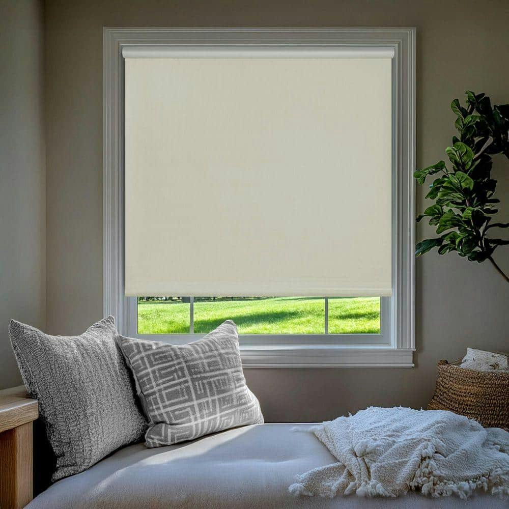 Ivory 19.5" x 64" Textured Cordless Blackout Vinyl Roller Shade: $62.76 Ivory 19.5" x 64" Textured Cordless Blackout Vinyl Roller Shade: $62.76