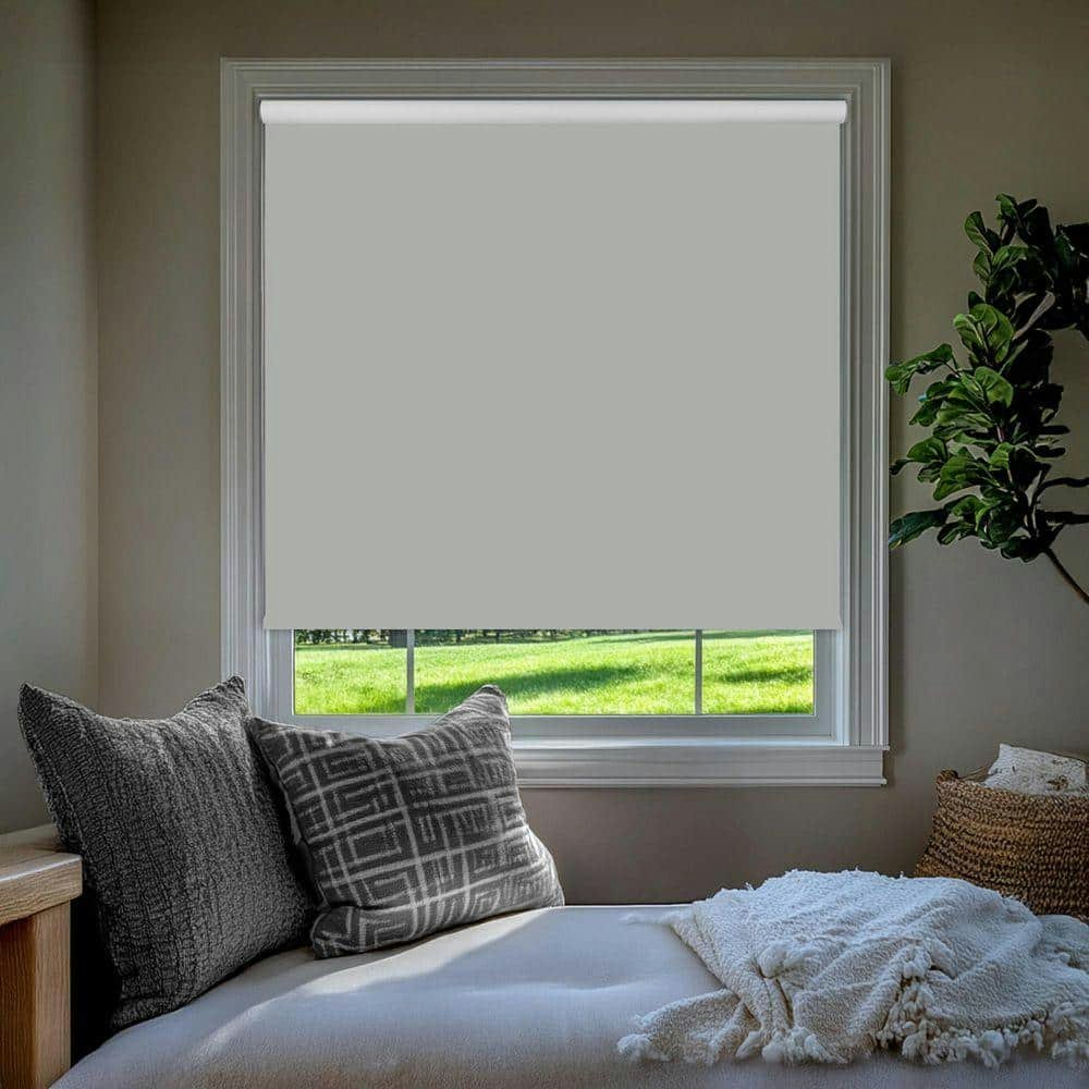 Gray Cordless Blackout Vinyl Roller Shade 65.25" x 64": $131.75 Gray Cordless Blackout Vinyl Roller Shade 65.25" x 64": $131.75