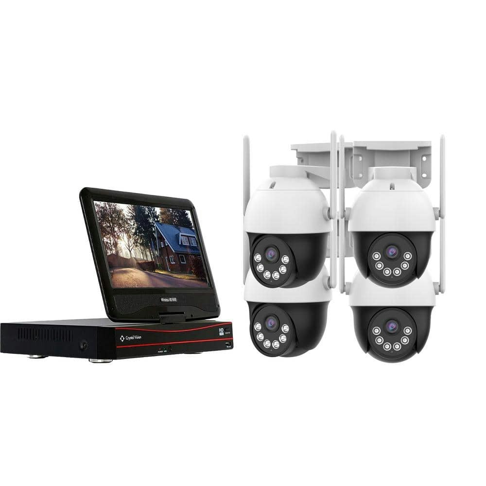 8-Channel AI NVR Kit with 1TB SSD and 4 Pan-Tilt Floodlight Cameras: $499.99