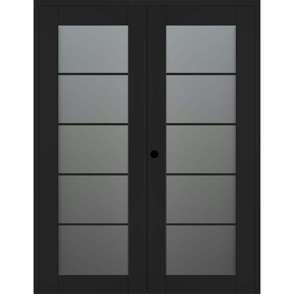 Vona 5-Lite 60" x 80" Double Prehung Interior Door: $1,208