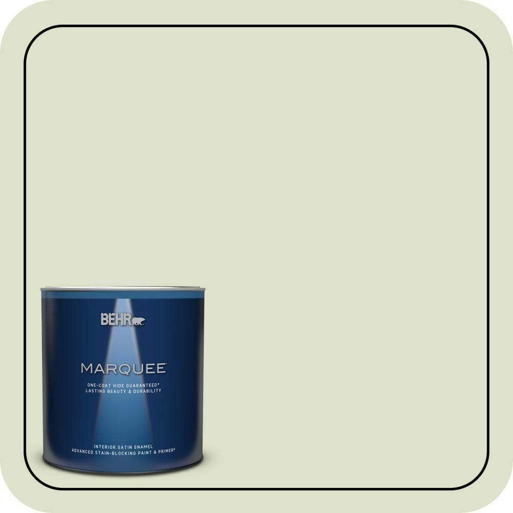 Behr Aloe Nectar Satin Enamel Interior Paint & Primer 1-Quart: $28.98