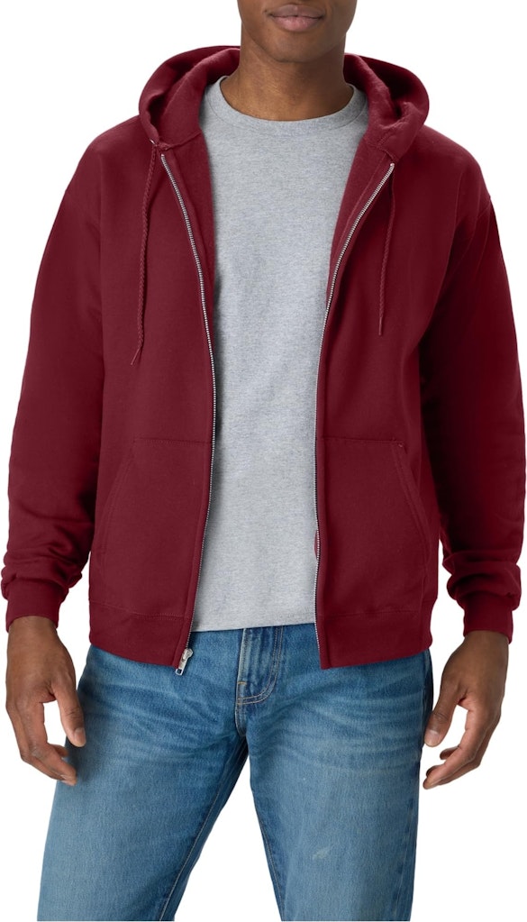 Hanes Men's EcoSmart Fleece Full-Zip Hoodie: $11 Hanes Men's EcoSmart Fleece Full-Zip Hoodie: $11