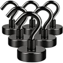 Magnetic 20-lb. Neodymium Hooks 6-Pack for $1 + free shipping w/ Prime