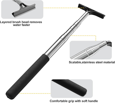 Car Mirror Squeegee w/ 39" Handle for $2 + free shipping w/ Prime