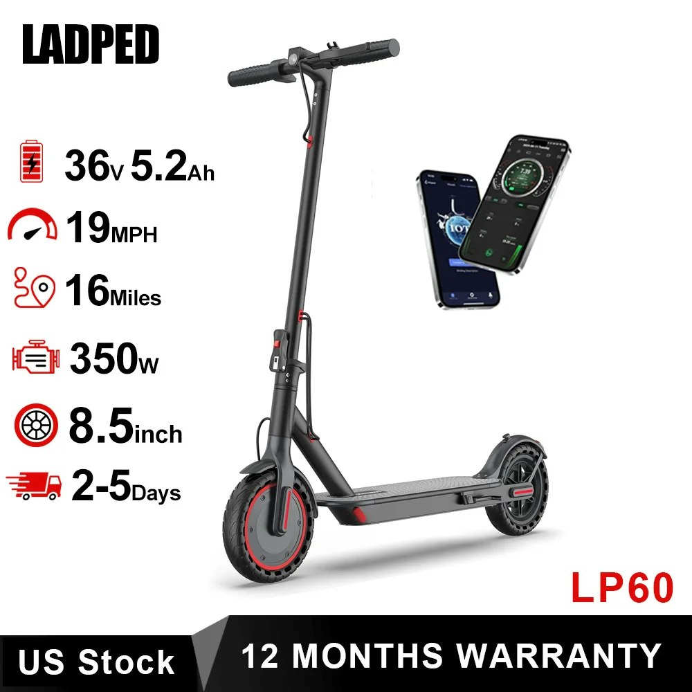 AovoPro Ladped LP60 350W 8.5" Folding Electric Scooter: $114