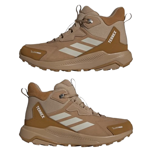 adidas Men's Terrex Anylander Leather Climaproof Mid Hiking Shoes: $44