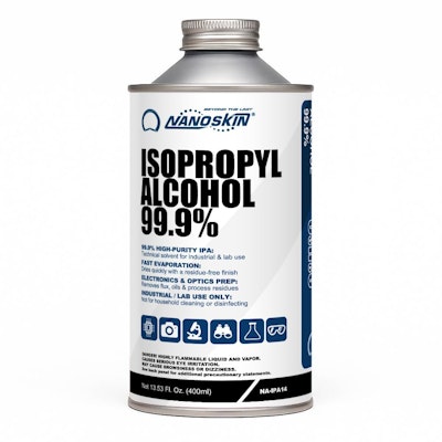 Nanoskin 99.9% Isopropyl Alcohol 13.5-oz. Bottle for $6 + free shipping w/ Prime