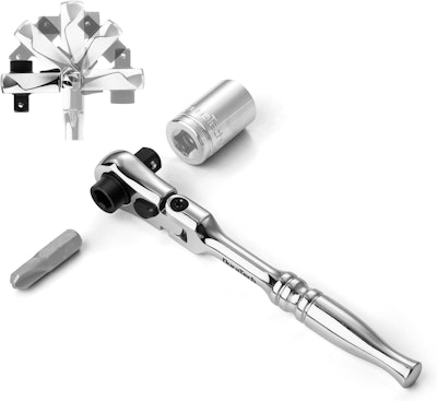 Duratech 1/4" Drive 2-in-1 Ratchet Wrench for $10 + free shipping w/ Prime