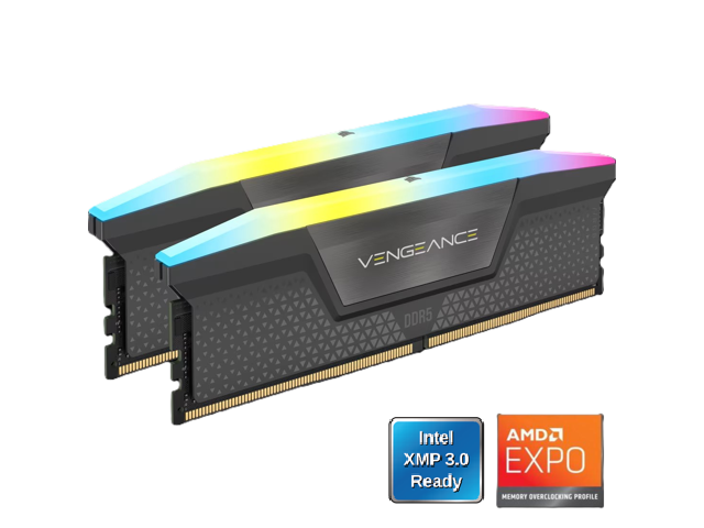Corsair Vengeance RGB 32GB DDR5 6000MHz Desktop Memory 2-Pack: $627.99 Corsair Vengeance RGB 32GB DDR5 6000MHz Desktop Memory 2-Pack: $627.99