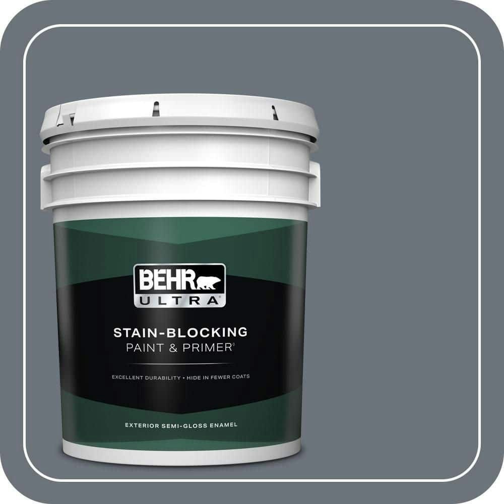 Behr Silver Hill Semi-Gloss Enamel Exterior Paint and Primer 5-Gallon: $293 Behr Silver Hill Semi-Gloss Enamel Exterior Paint and Primer 5-Gallon: $293