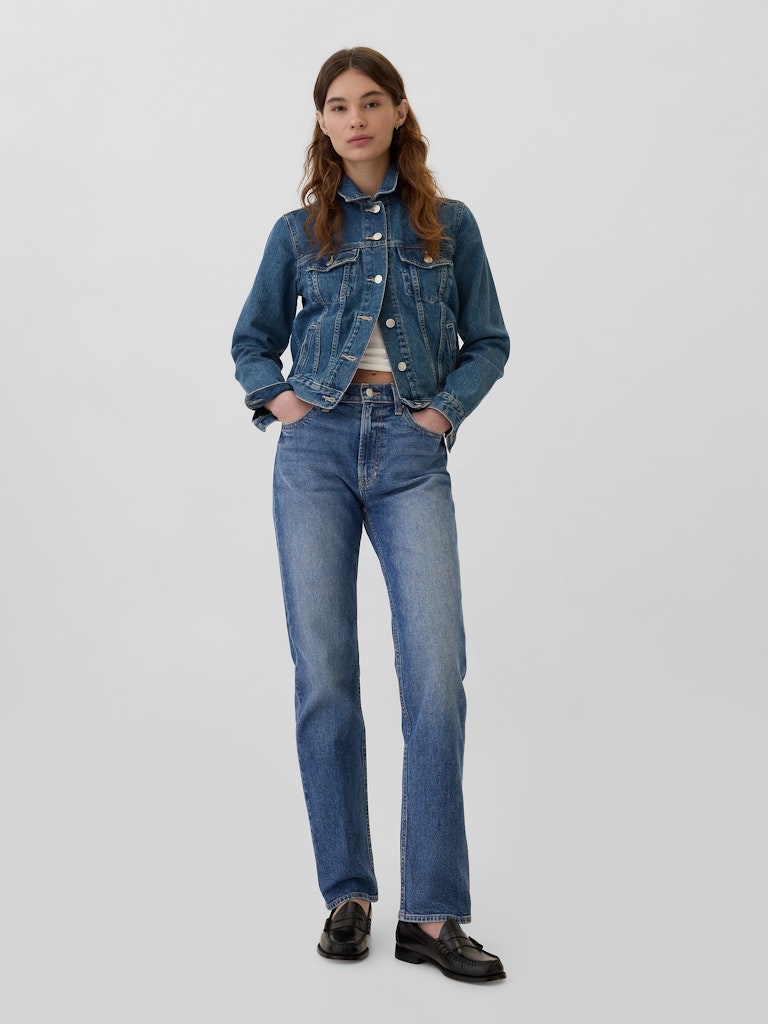 High Rise '90s Slim Straight Jeans: $39.99 High Rise '90s Slim Straight Jeans: $39.99