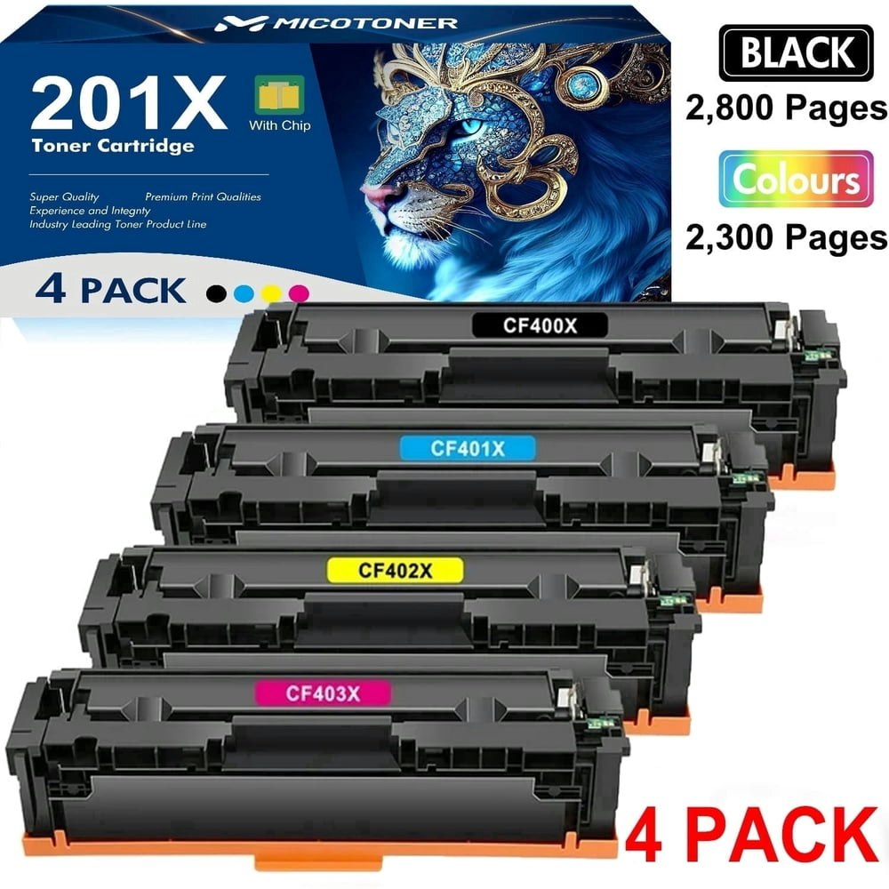 201X 4-Pack High Yield Toner Cartridge Set: $39.79