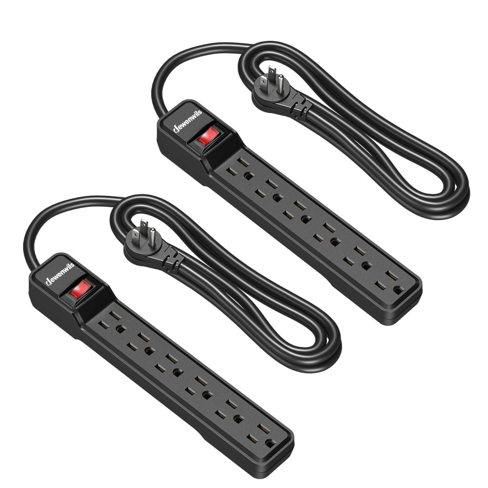 Dewenwils 6-Outlet Surge Protector Power Strip 2-Pack: $23.99 Dewenwils 6-Outlet Surge Protector Power Strip 2-Pack: $23.99