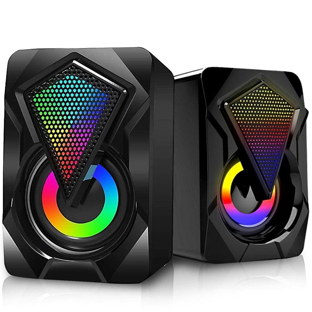 TSV 2.0 Stereo RGB Gaming Speakers: $11.98