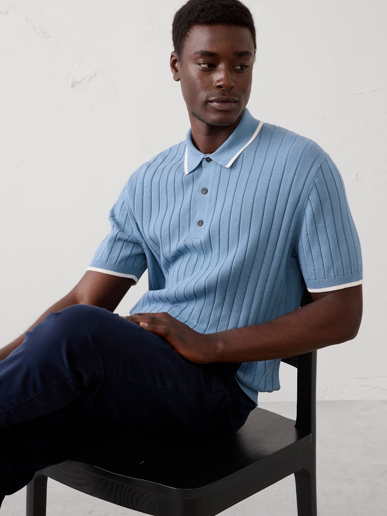 Wide-Ribbed Sweater Polo: $59.97 Wide-Ribbed Sweater Polo: $59.97