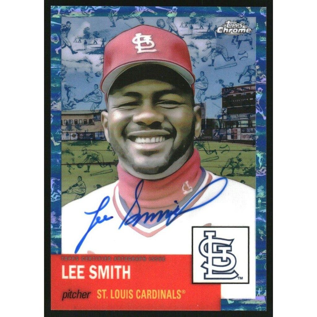 Lee Smith 2022 Topps Chrome Platinum Anniversary Autograph Blue Refractor: $27