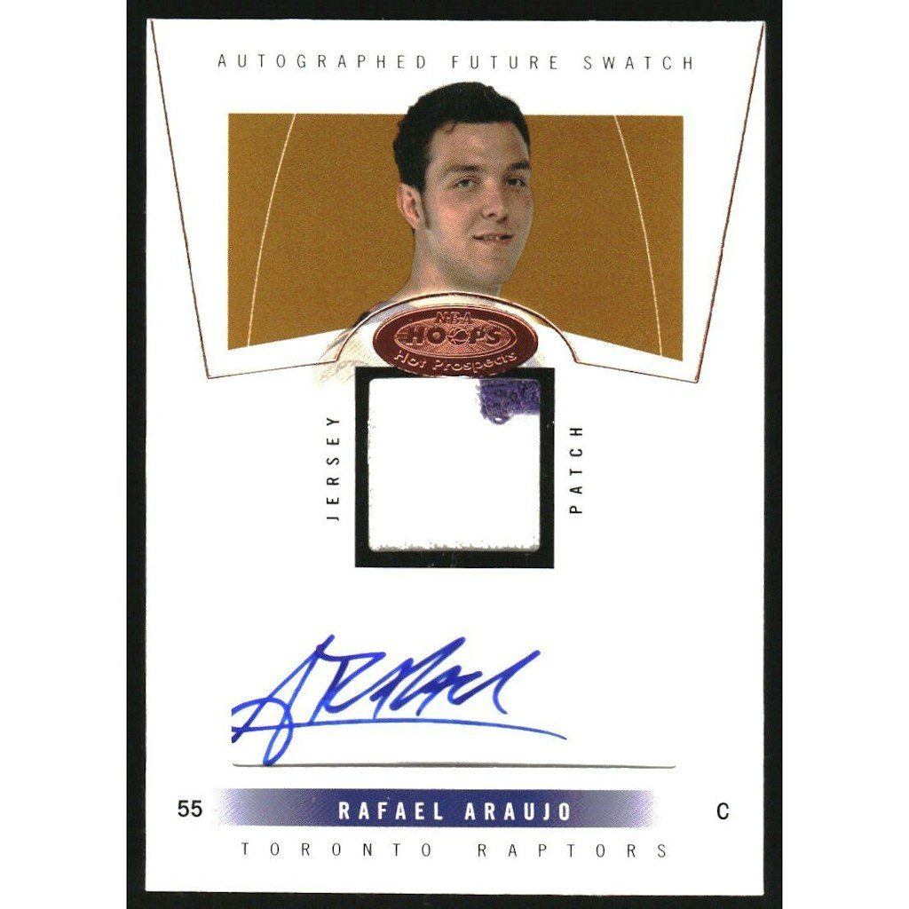 2004-05 Hoops Hot Prospects Rafael Araujo Jersey Autograph Rookie Card 350-Count: $10