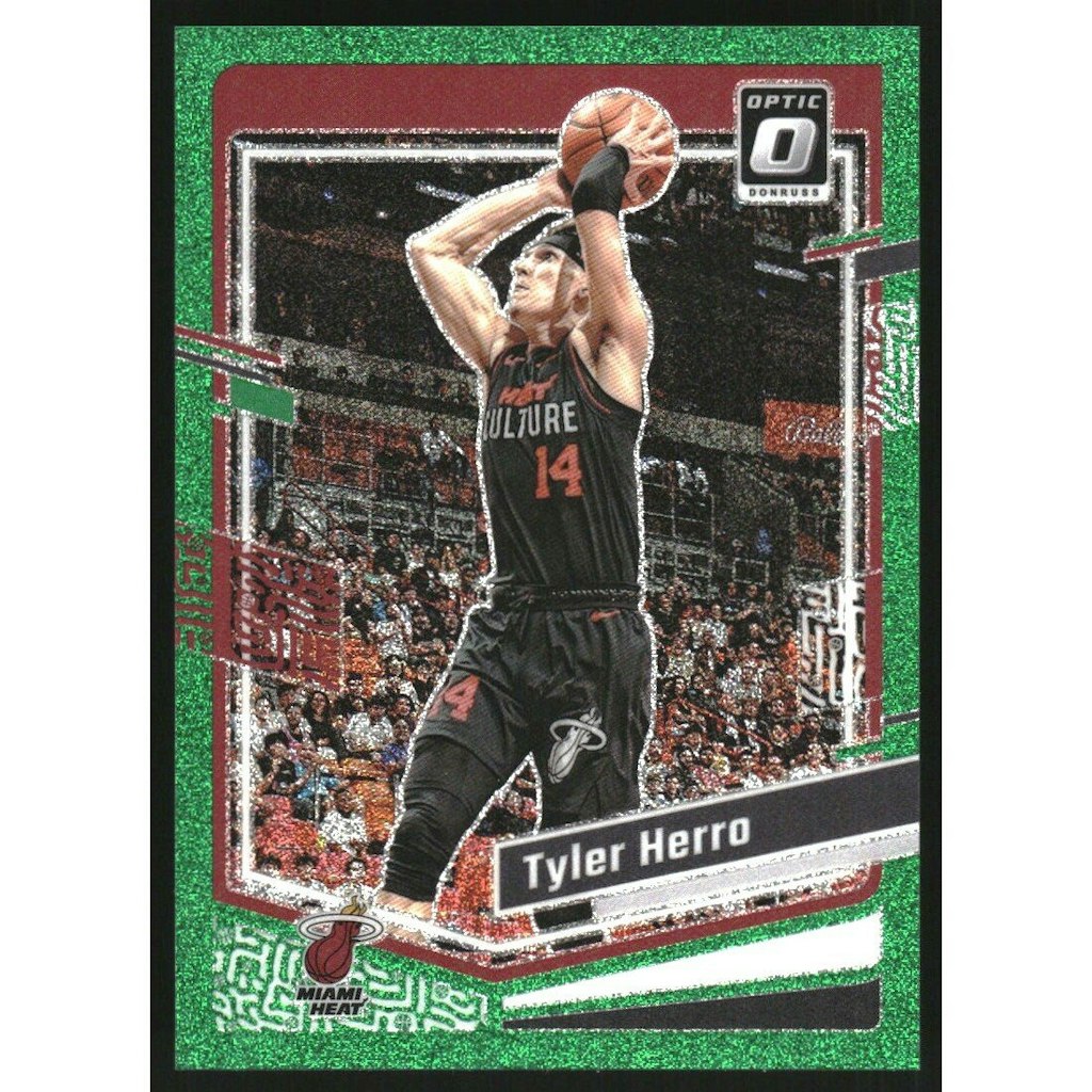 2023-24 Donruss Optic Green Glitter #180 Tyler Herro: $10 2023-24 Donruss Optic Green Glitter #180 Tyler Herro: $10