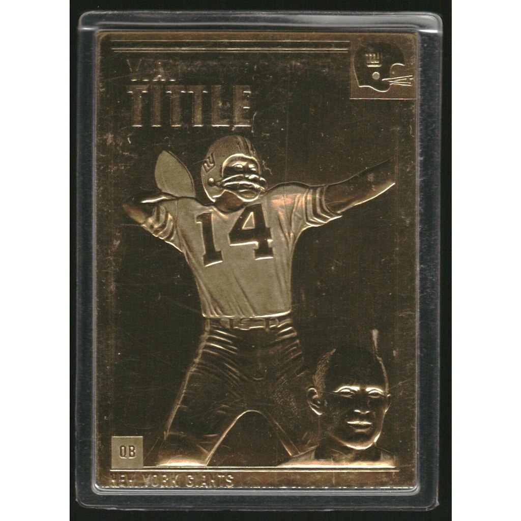 Danbury Mint 22K Gold Y.A. Tittle Legends Trading Card: $12 Danbury Mint 22K Gold Y.A. Tittle Legends Trading Card: $12