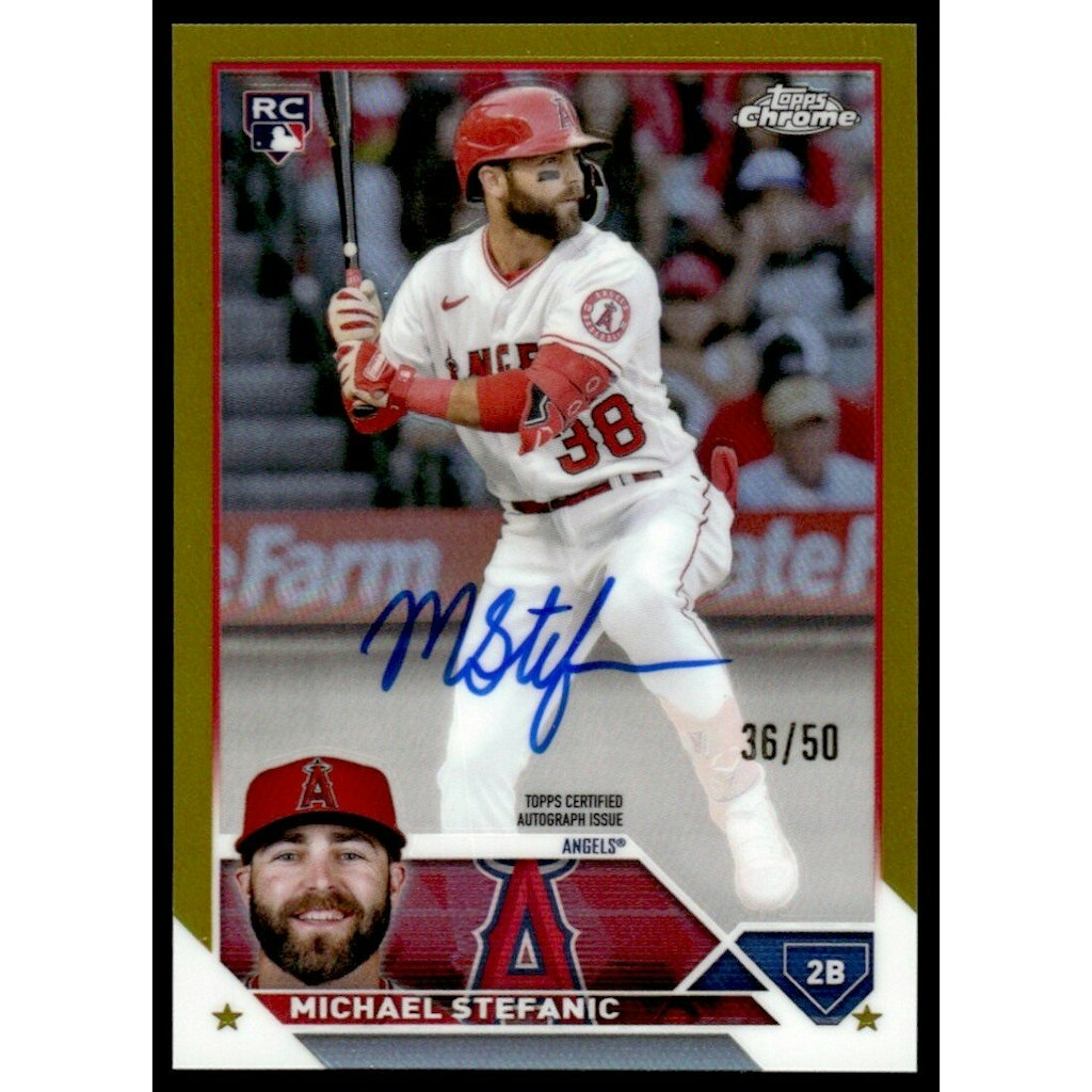 2023 Topps Chrome Michael Stefanic Rookie Autograph Gold Refractor: $27 2023 Topps Chrome Michael Stefanic Rookie Autograph Gold Refractor: $27