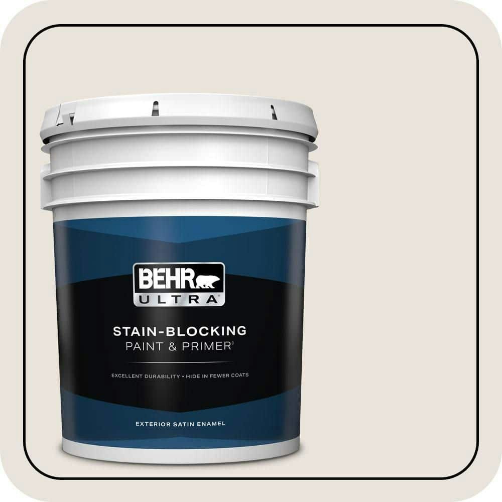 Earthly White Satin Exterior Enamel Paint and Primer 5-Gallon: $283