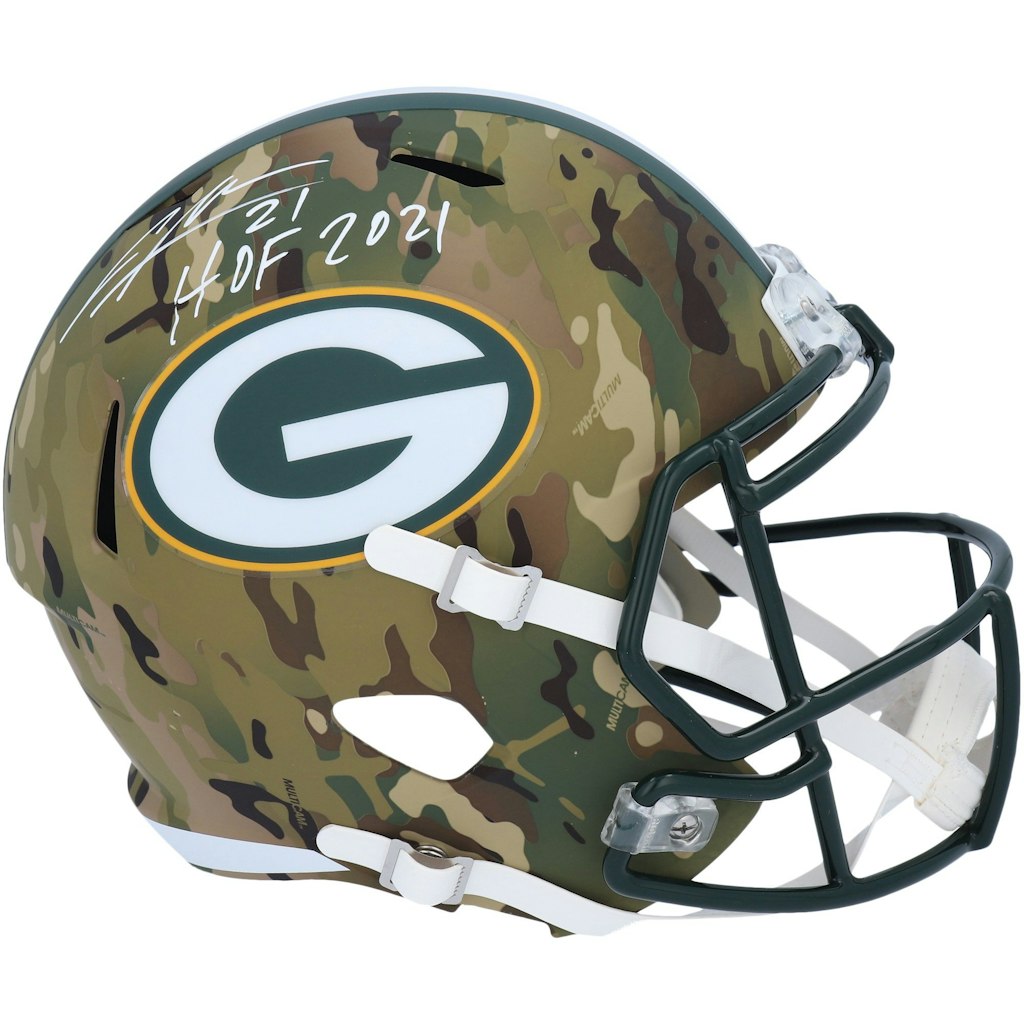 Charles Woodson Autographed Green Bay Packers Riddell Camo Speed Replica Helmet: $949.99 Charles Woodson Autographed Green Bay Packers Riddell Camo Speed Replica Helmet: $949.99