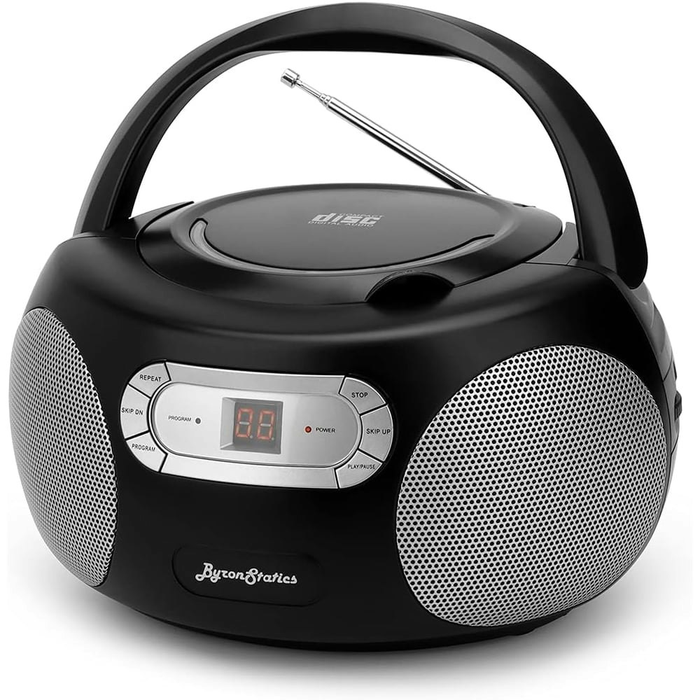 Byron Statics Portable CD Player Boombox: $29.69