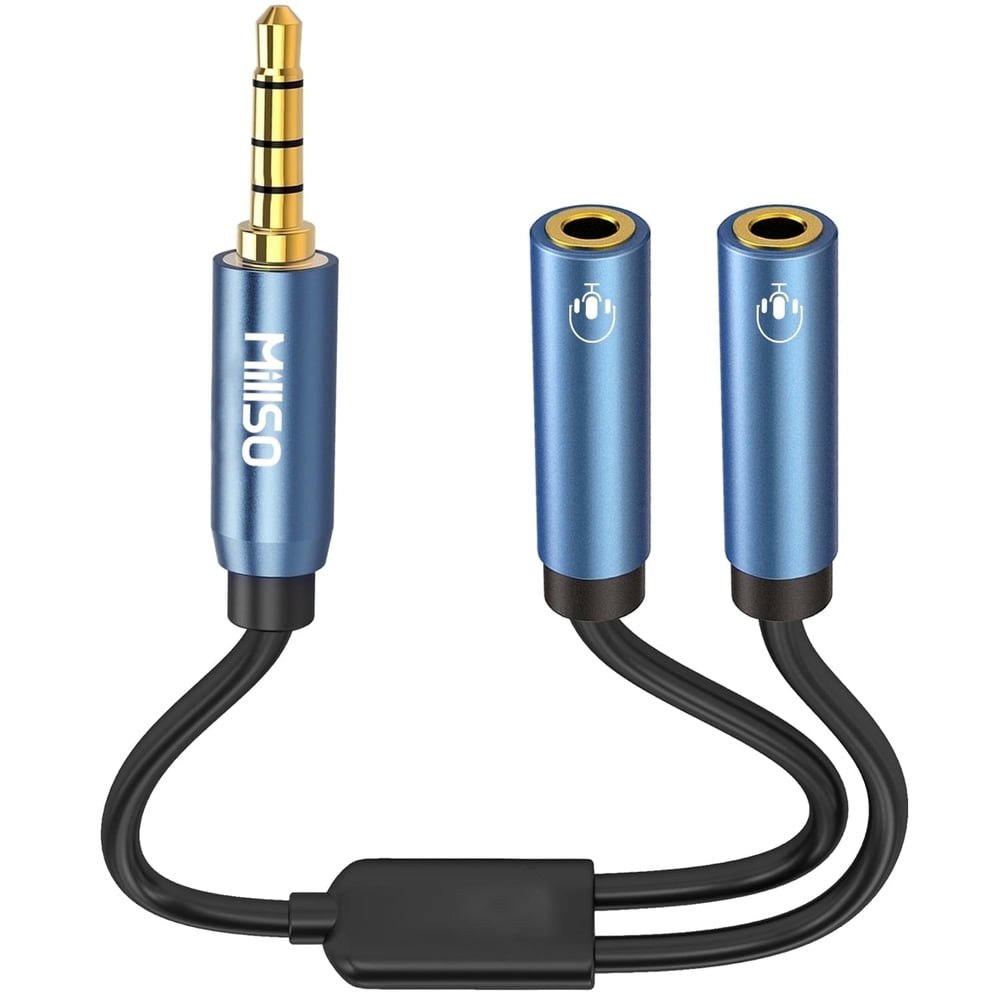 MillSO 3.5mm Headset Splitter Adapter: $10.09
