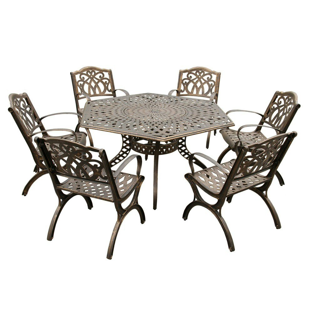 Oakland Living 7-Piece Aluminum Patio Dining Set: $1,341.99