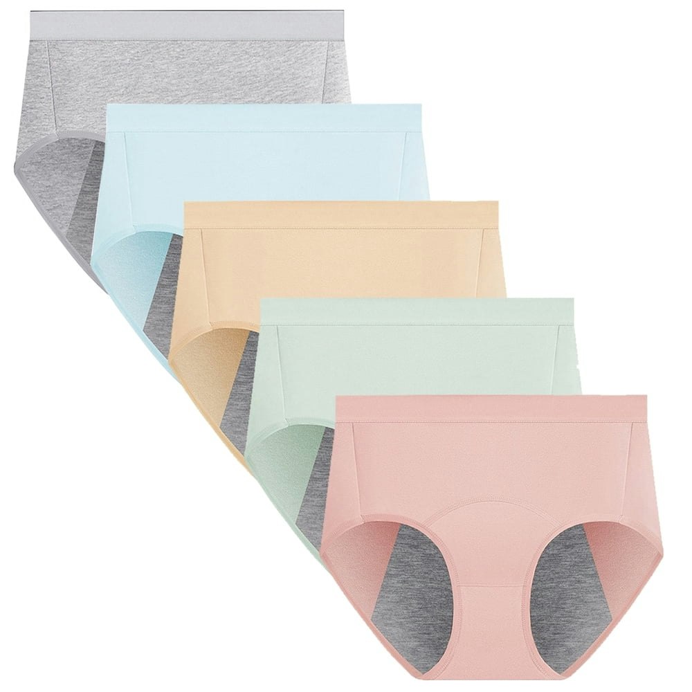 Hbhpov Women's Leakproof Menstrual Briefs 5-Pack: $16.99