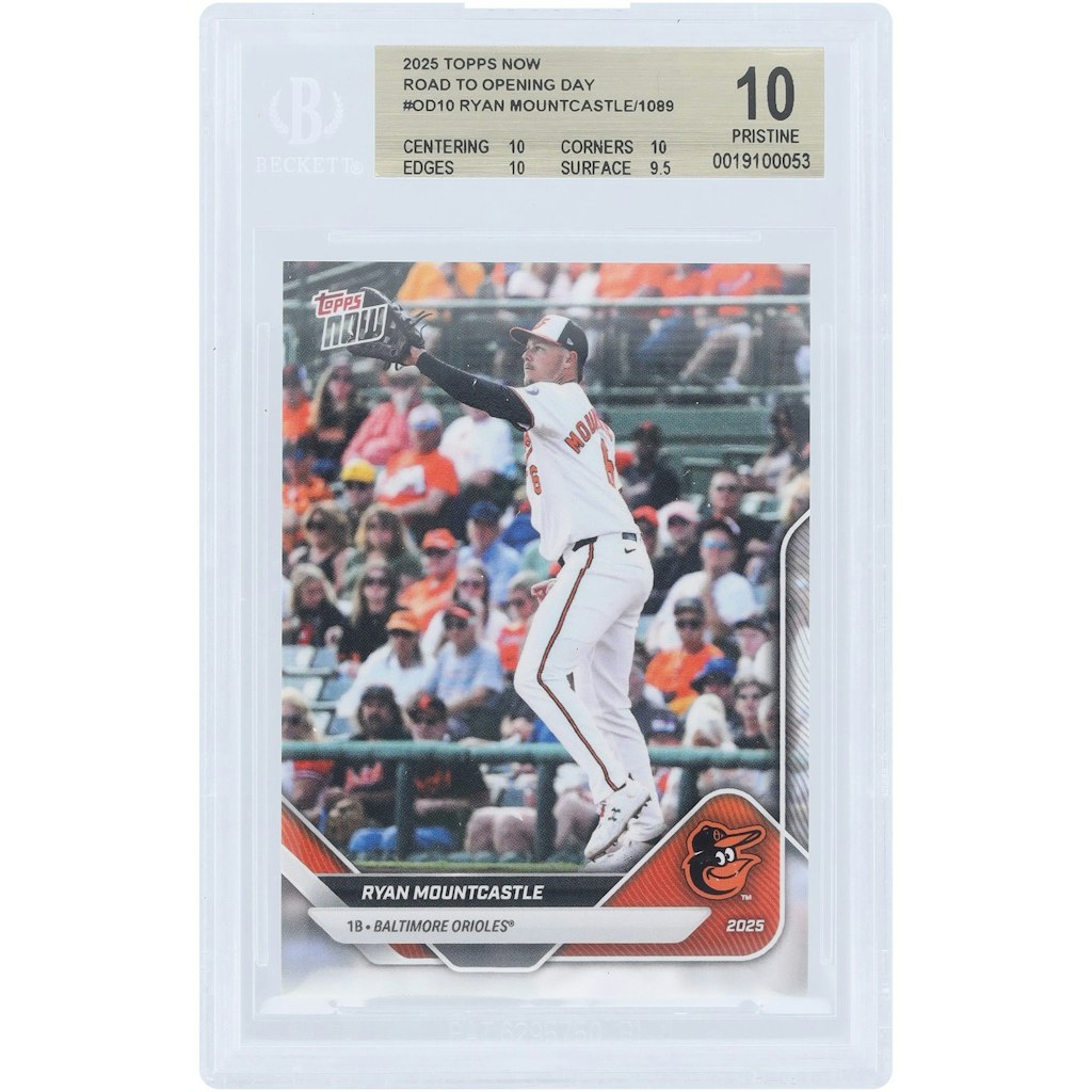 Ryan Mountcastle Baltimore Orioles 2025 Topps Now Road to Opening Day Card BGS 10: $69.99 Ryan Mountcastle Baltimore Orioles 2025 Topps Now Road to Opening Day Card BGS 10: $69.99
