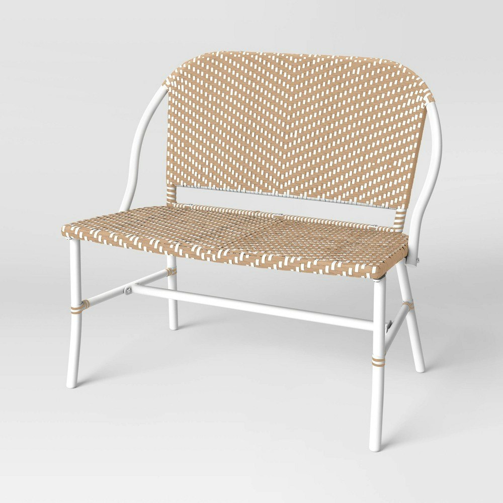 Suffield Wicker Patio Bench: $250 Suffield Wicker Patio Bench: $250