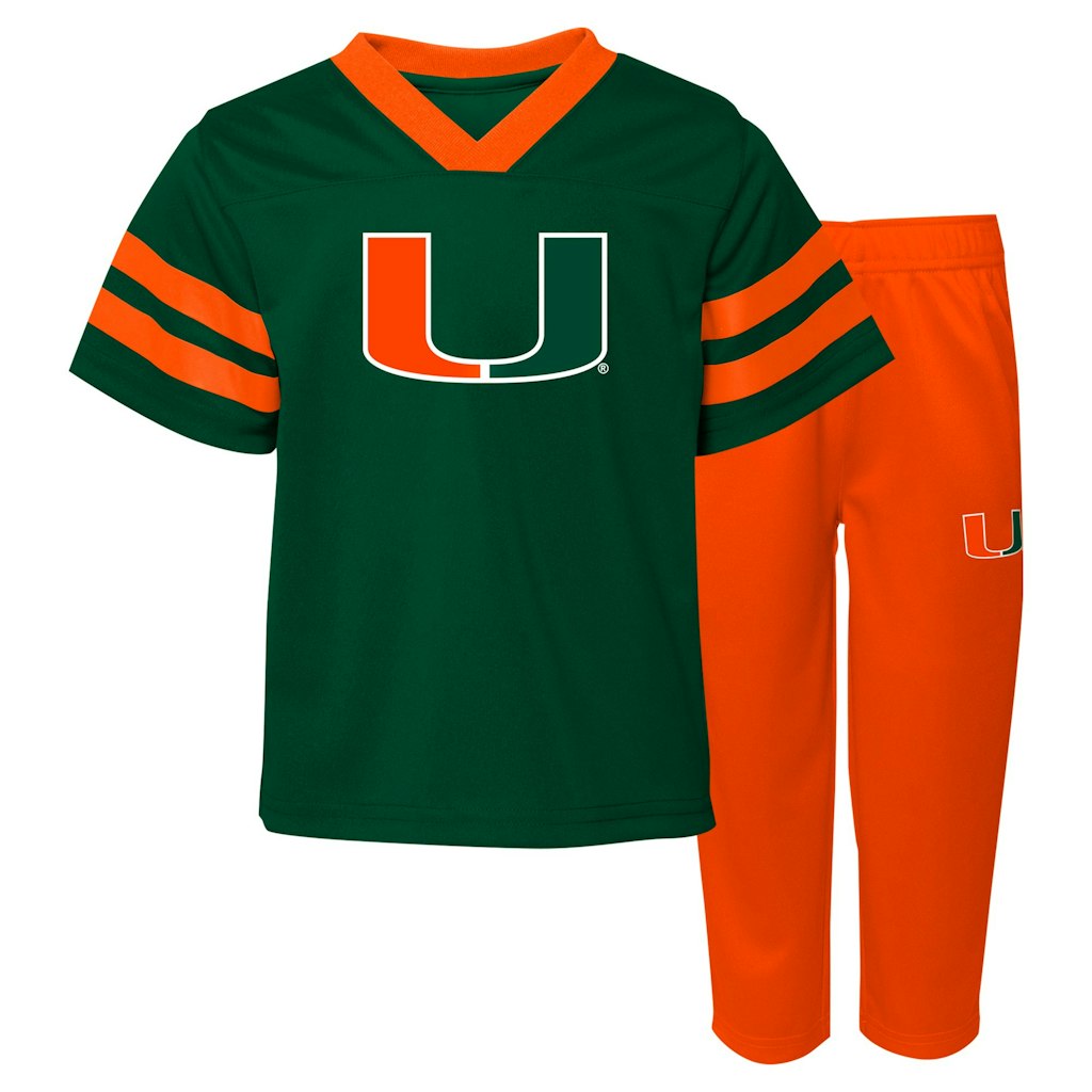 Infant Miami Hurricanes Two-Piece Jersey and Pants Set: $29.99 Infant Miami Hurricanes Two-Piece Jersey and Pants Set: $29.99
