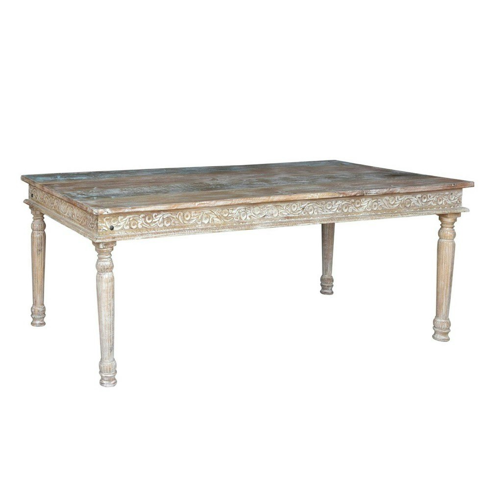 Timbergirl 83-Inch Recycled Driftwood Carved Dining Table: $1,572.99 Timbergirl 83-Inch Recycled Driftwood Carved Dining Table: $1,572.99
