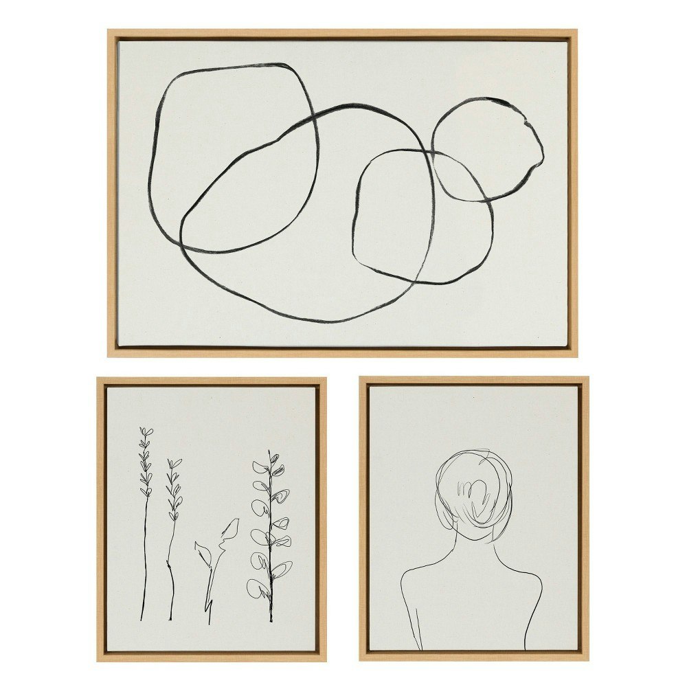 Sylvie Going in Circles and Minimalist Woman Framed Canvas 3-Piece Set: $139.99 Sylvie Going in Circles and Minimalist Woman Framed Canvas 3-Piece Set: $139.99