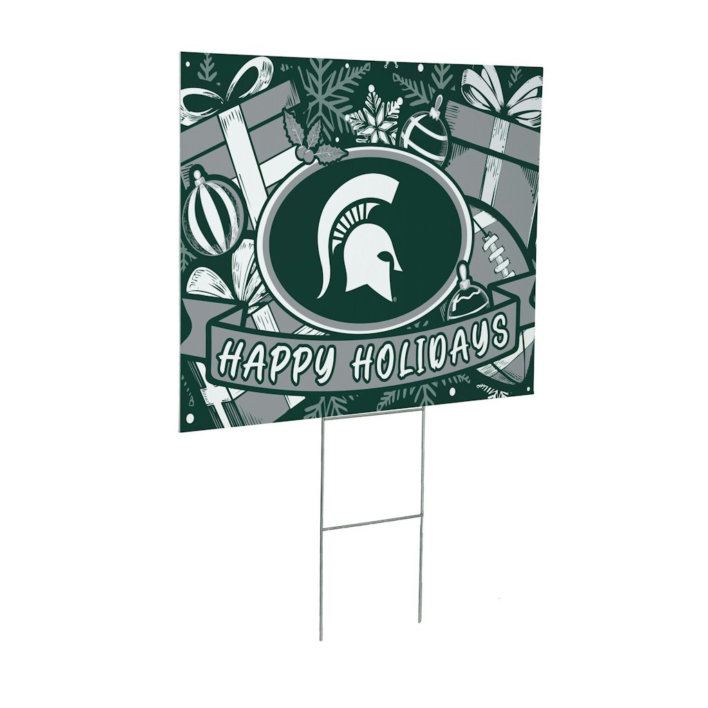 Michigan State Spartans 24" x 18" Christmas Yard Sign: $39.99 Michigan State Spartans 24" x 18" Christmas Yard Sign: $39.99